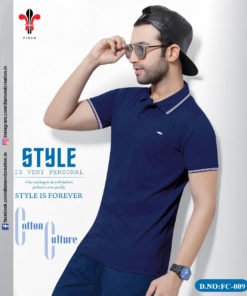 Plain V-Neck Cotton T-Shirt For Men